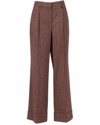 Lorena Antoniazzi - Pantalones con motivo de espiga - Lyst