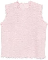 Jil Sander - Frayed Sleeveless Top - Lyst