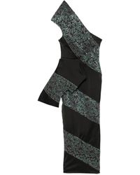 MITILIANE COUTURE - One-Shoulder Lace-Panelled Maxi Dress - Lyst