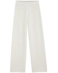 BOSS - Crochet-Knit Wide-Leg Trousers - Lyst