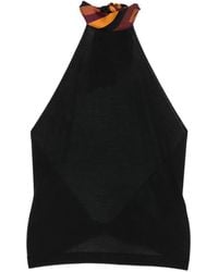 PUCCI - Haut À Dos Nu Et Finitions En Soie - Lyst