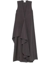 Alysi - V-Neck Ruffle Maxi Dress - Lyst