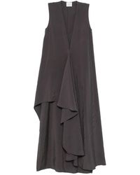 Alysi - V-Neck Ruffle Maxi Dress - Lyst