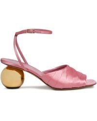 Marni - Folded Satin Sandals With Spherical Heel - Lyst