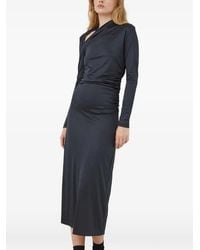 Day Birger et Mikkelsen - Draped Long-Sleeve Midi Dress - Lyst