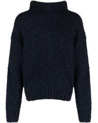Ami Paris - Ribbed-knit Wool-blend Jumper - Lyst