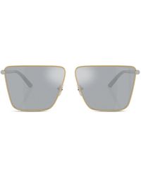 Versace - Tubular Greca Square-frame Sunglasses - Lyst