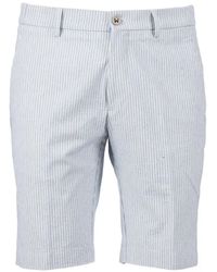 Berwich - Striped Seersucker Bermuda Shorts - Lyst