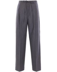 Rohe - Drawstring-Waist Pleated Trousers - Lyst