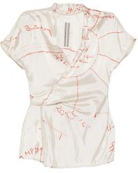 Rick Owens - Wrap Ss Blouse - Lyst