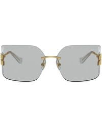 Miu Miu - Runway Frameless Sunglasses - Lyst