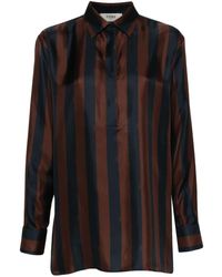 Fendi - Pequin-stripe Silk Shirt - Lyst