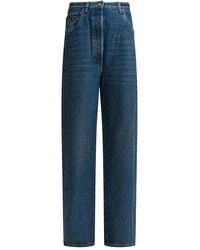 Prada - Logo-Plaque Jeans - Lyst