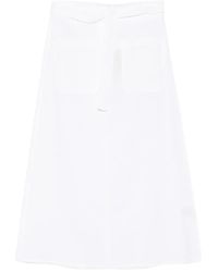 TOTEME - Linen And Cotton Blend Skirt - Lyst