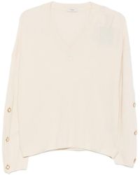 Agnona - Long-Sleeve V-Neck Sweater - Lyst