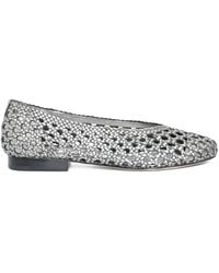 Sarah Chofakian - Gewebte Ballerinas Im Metallic-Look - Lyst