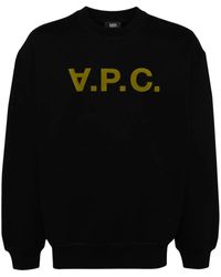 A.P.C. - Sweater Met Ronde Hals En Logoprint - Lyst
