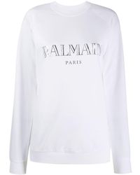 Balmain Sweater Met Logo - Wit