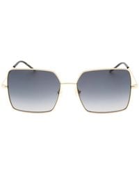 BOSS - Rectangle-Frame Metal Sunglasses - Lyst
