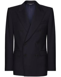 Dolce & Gabbana - Wollen Blazer Met Dubbele Rij Knopen - Lyst