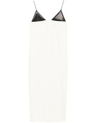 Brandon Maxwell - Contrasting-Panel Midi Dress - Lyst