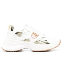 Pinko - Ariel 15 Logo-Patch Mirror-Detailed Sneakers - Lyst