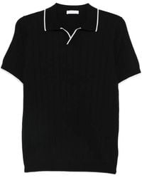 Diktat - Ribbed Contrast-Tipped T-Shirt - Lyst