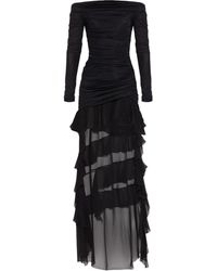 Blumarine - Abito Corto Con Spalle Scoperte - Lyst