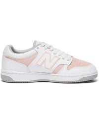 New Balance - Bb480 Perforated Lace-Up Leather Sneakers - Lyst