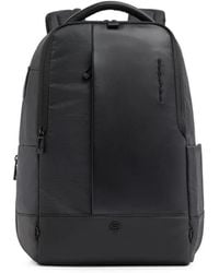 Piquadro - Panelled Logo-Debossed Backpack - Lyst