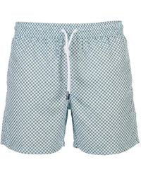 Fedeli - Short De Bain À Imprimé Géométrique - Lyst