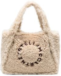 Stella McCartney - Stella Logo Faux-Shearling Tote Bag - Lyst