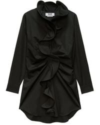 MSGM - Ruffled Shirt Dress - Lyst