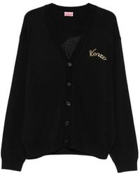KENZO - Beaded Tiger-Motif Cardigan - Lyst