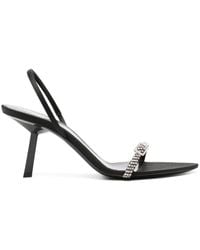 Saint Laurent - Rendez-Vous 75Mm Leather Sandals - Lyst