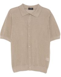 Tagliatore - Buttoned Knit Polo Shirt - Lyst