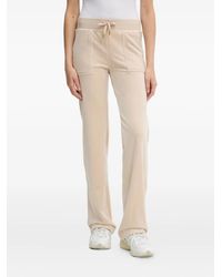 Juicy Couture - Velours-Jogginghose Mit Aufgesetzter Tasche - Lyst