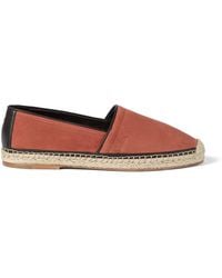 Brunello Cucinelli - Piping-Detail Suede Espadrilles - Lyst