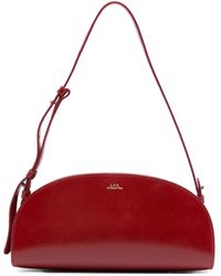 A.P.C. - Sac Porté Épaule Demi-Lune En Cuir - Lyst