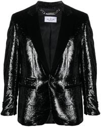 Philipp Plein - Metallic-Effect Single-Breasted Blazer - Lyst