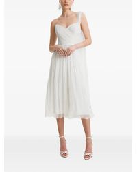 Framboise - Robe Mi-Longue Plissée À Une Épaule - Lyst