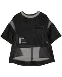 Undercover - Tulle-Panelled T-Shirt - Lyst