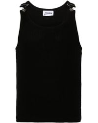 Jean Paul Gaultier - Ribbed Tank Top With Overall Buckles - Lyst