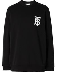 Burberry Monogram Motif Crew Neck Sweatshirt - Black