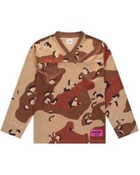 Arte' - T-Shirt En Mesh Areo À Imprimé Camouflage - Lyst