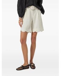 Scarlett Poppies - Belted Scalloped-Hem Shorts - Lyst