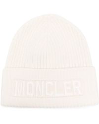 Moncler - Logo-embroidered Ribbed-knit Beanie - Lyst