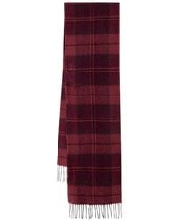 Barbour - Sciarpa Mineral Tartan Con Frange - Lyst