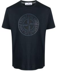 Stone Island - Compass-print Cotton T-shirt - Lyst