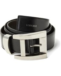 Versace - Gürtel Aus Leder 4 Cm - Lyst